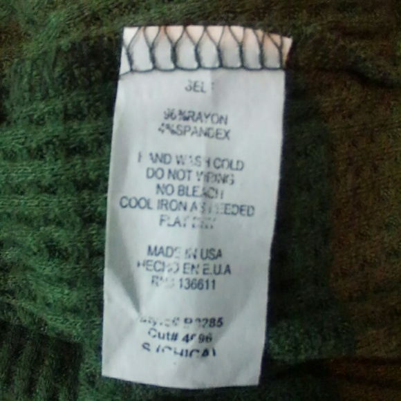 Medium? Soft Long Green Thermal Top,Dress - Picture 4 of 4